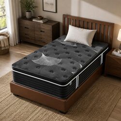 Single Mattress 35cm Euro Top Medium Firm Graphene Memory Foam Pocket Spring