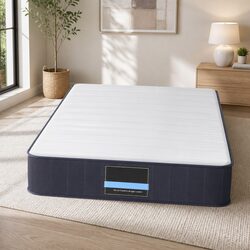 King Single Mattress 20cm Pocket Spring Firm Support Breathable Knitted Fabric