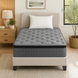 King Single Mattress 26cm Latex Foam Euro Top Medium Firm Pocket Spring Support