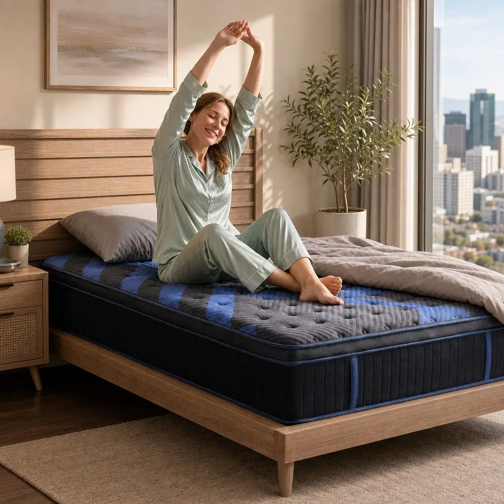 King Single Mattress 34cm Cooling Gel Memory Foam Pocket Spring Support