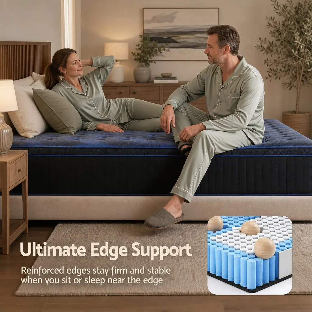 King Single Mattress 34cm Cooling Gel Memory Foam Pocket Spring Support