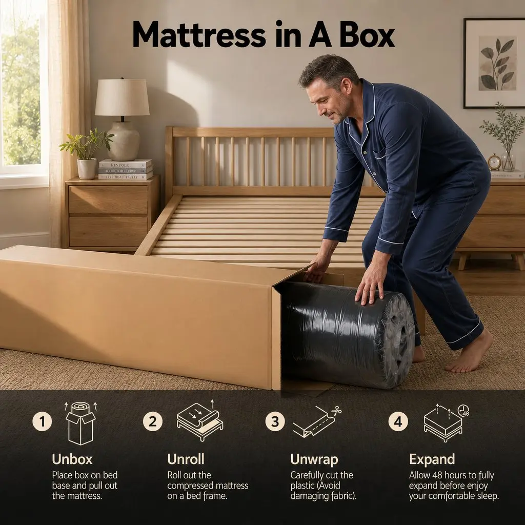 King Single Mattress 34cm Cooling Gel Memory Foam Pocket Spring Support