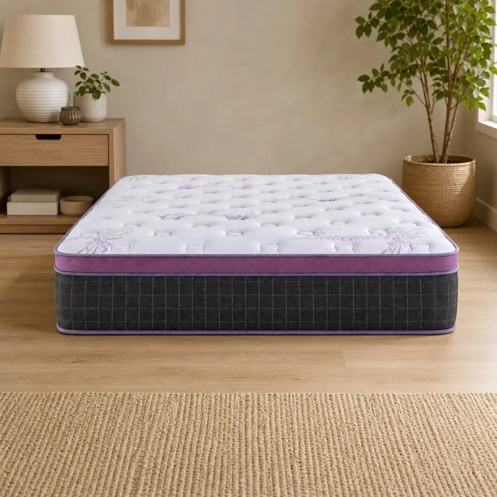 Double Mattress 35cm Firm Euro Top Pocket Spring Edge Support Breathable Comfort