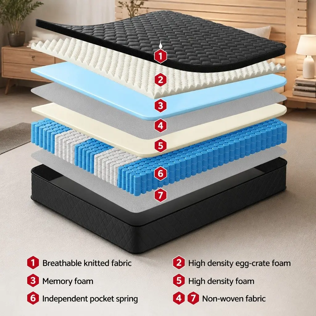Queen 34cm Euro Top Mattress