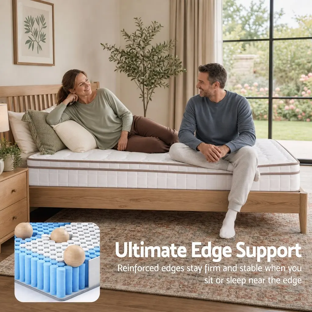 Double Mattress 20cm Firm Pocket Spring Breathable Support