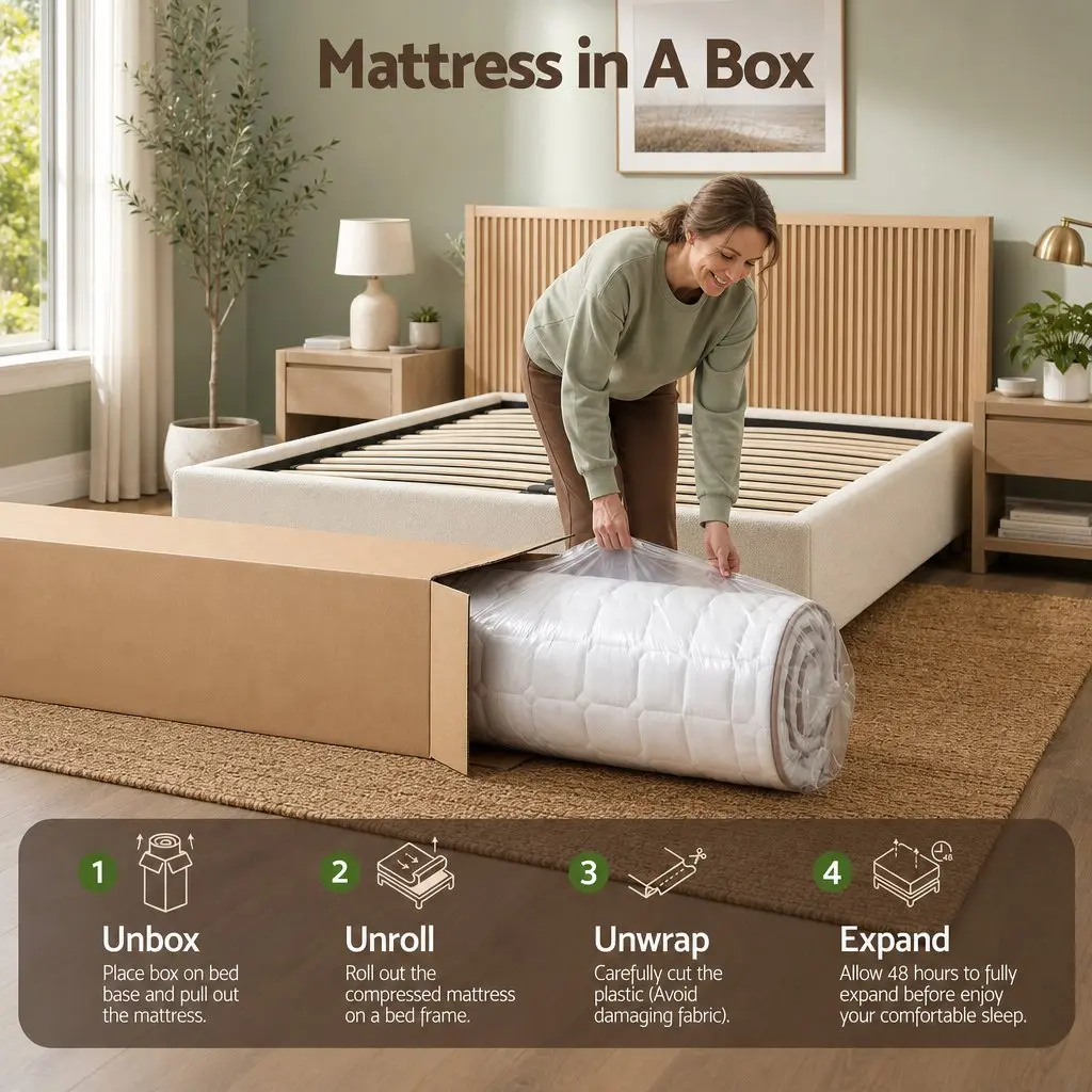 Double Mattress 20cm Firm Pocket Spring Breathable Support