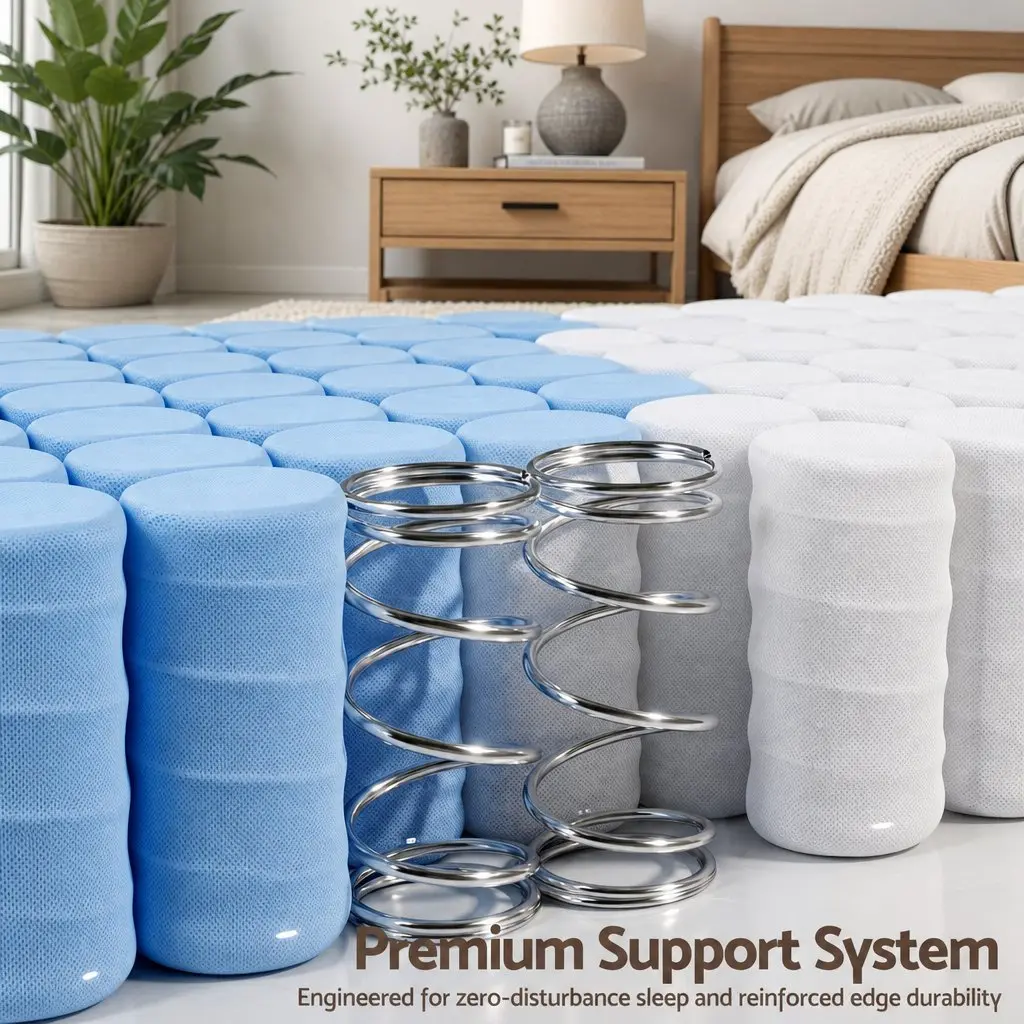 King Size Mattress 20cm Firm Pocket Spring Breathable Comfort Layers