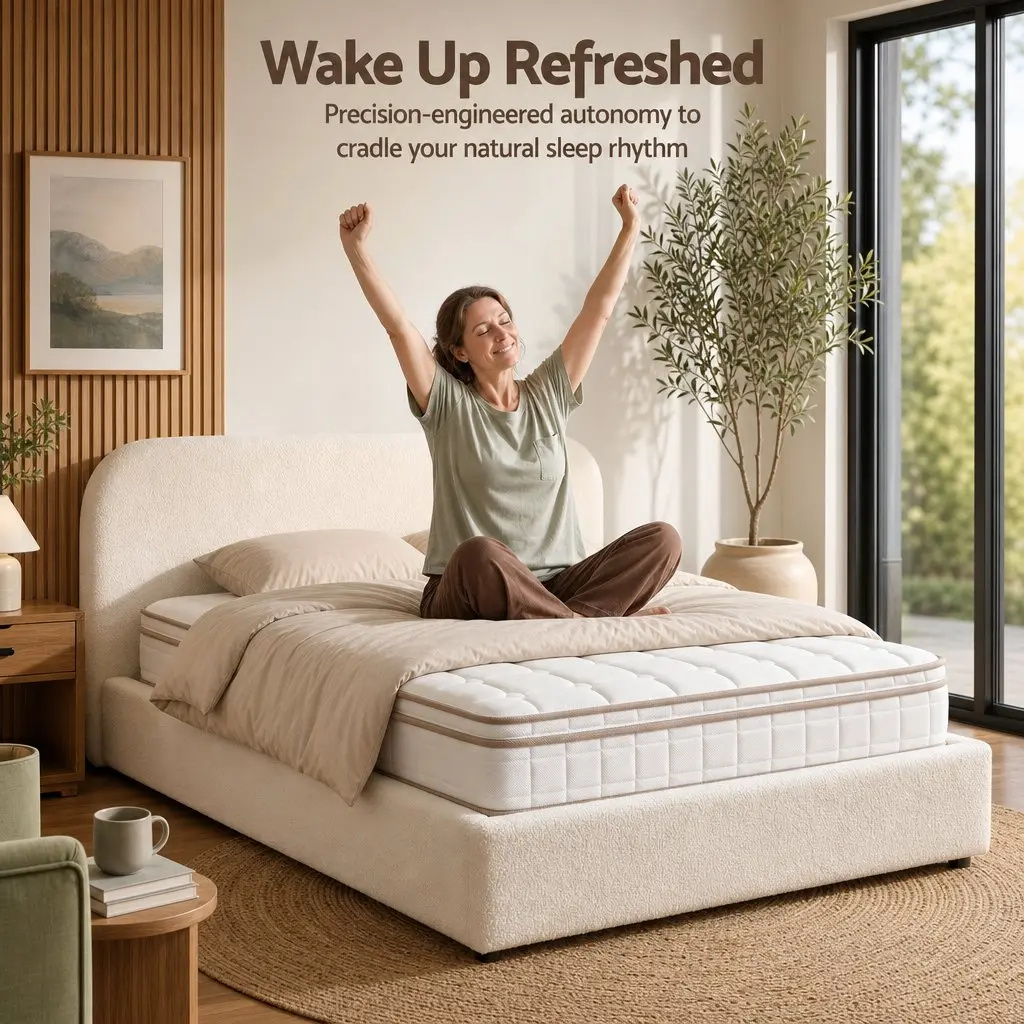 King Single Mattress 20cm Firm Pocket Spring Support White