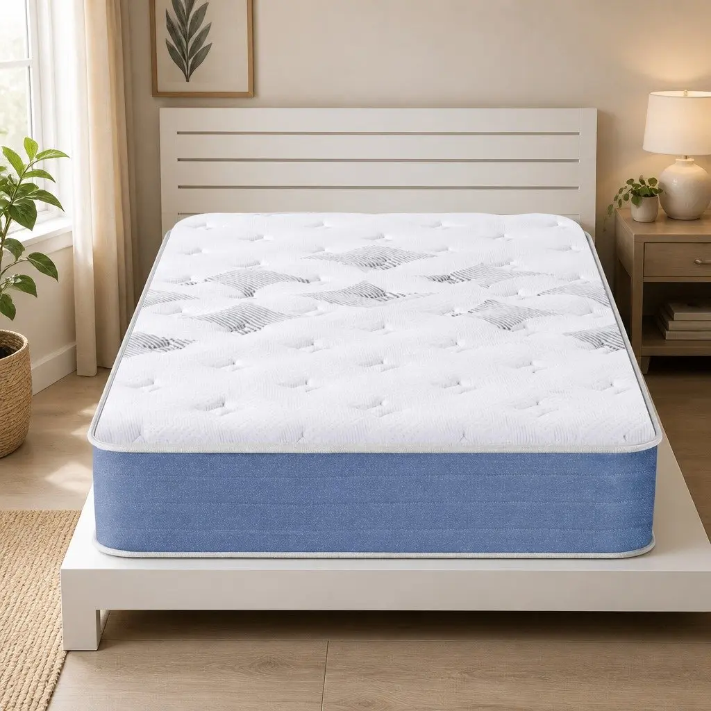 King Single Mattress 25cm Pocket Spring Euro Top Medium Firm Support Bamboo Fibre