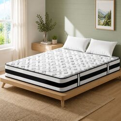 Queen Mattress 24cm Grey Bedding for a Luxurious Sleep Space