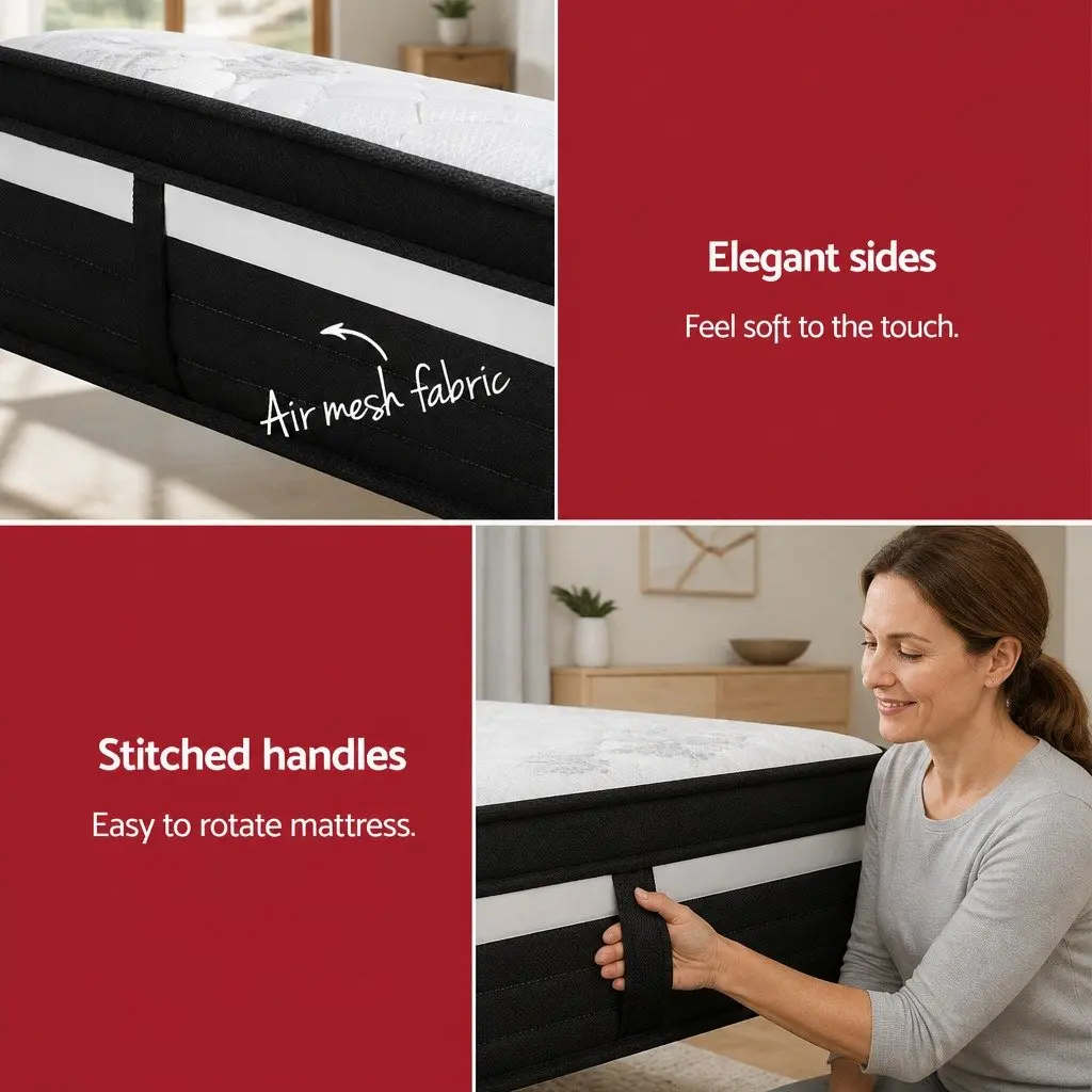King Single Mattress 28cm Ultra Firm Pocket Spring Hypoallergenic Support