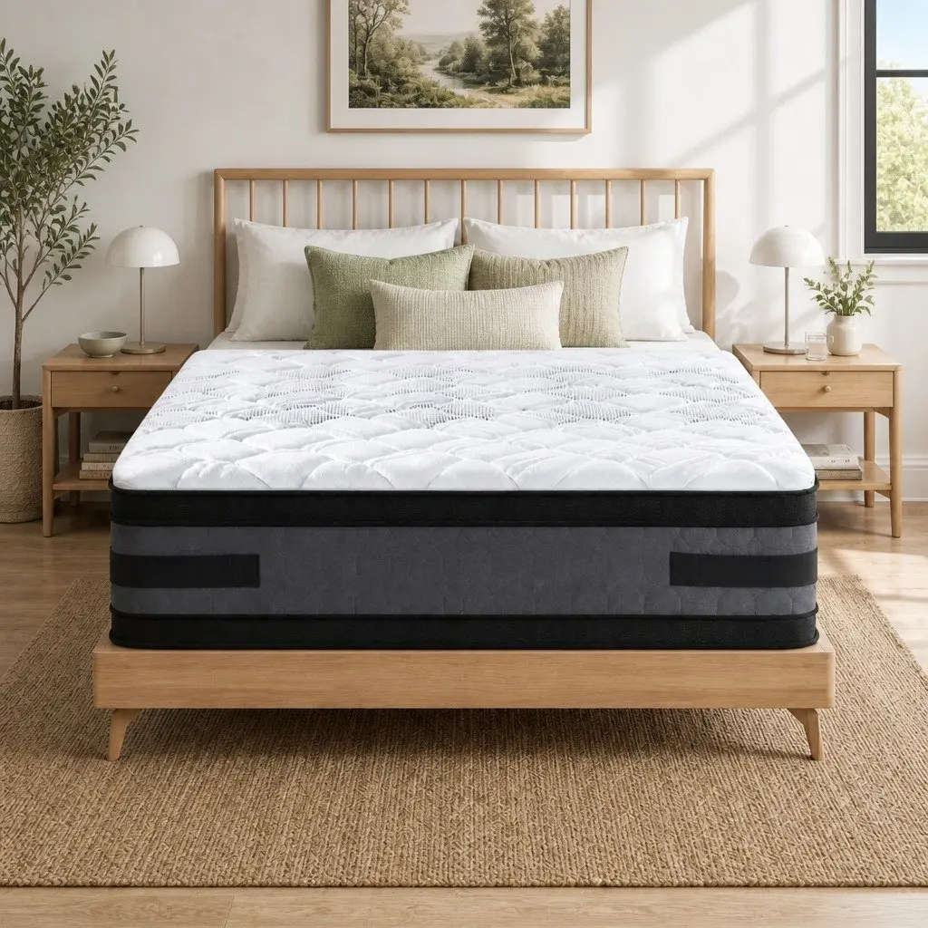 Queen Mattress 36cm Thick Double-Sided Cool Gel Memory Foam with 7-Zoned Pocket Spring System