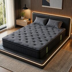 Queen Mattress 34cm Gel Memory Foam & Pocket Spring Comfort