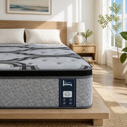 Queen Mattress 34cm Hybrid Pocket Spring Latex Memory Foam 5-Zone Extra Firm