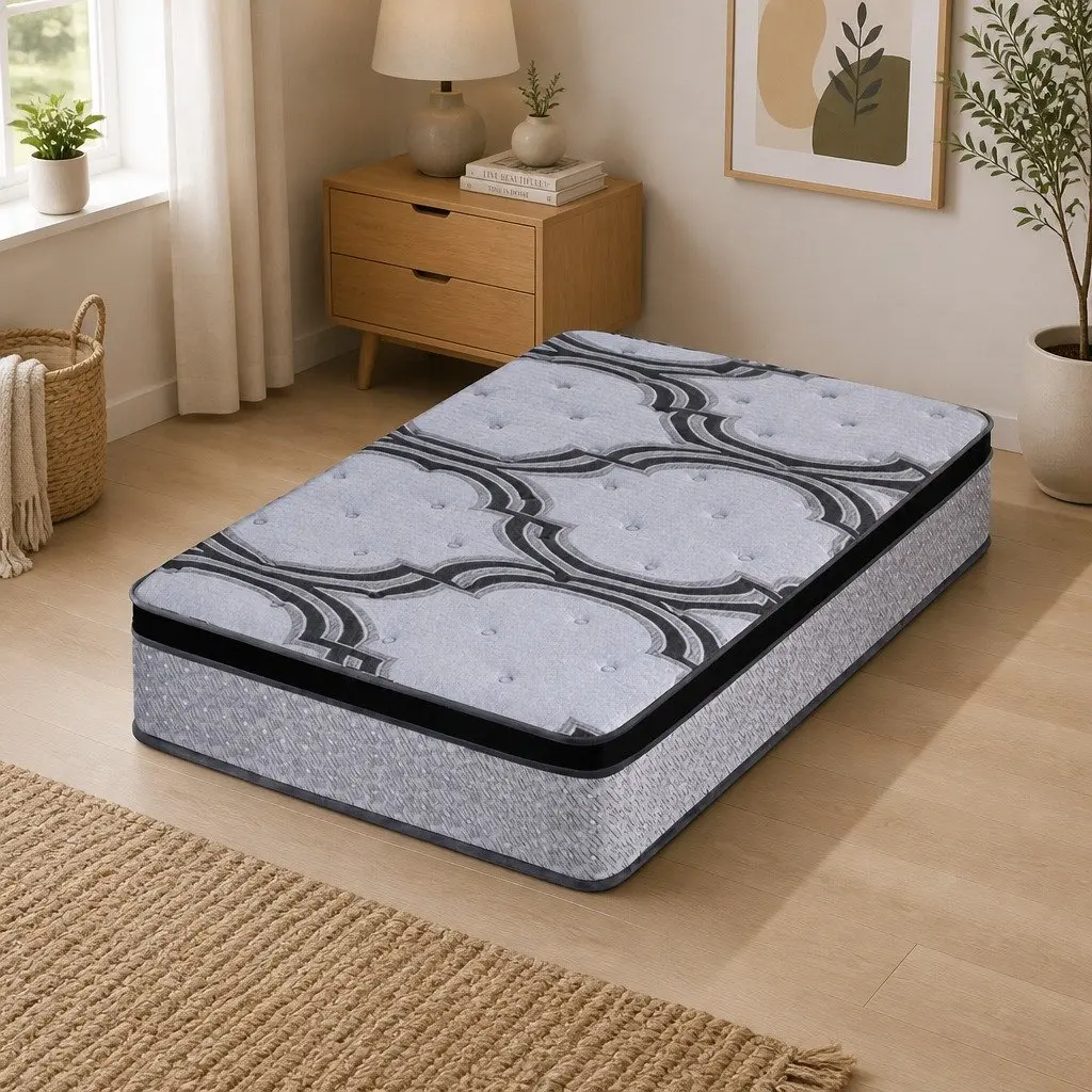 Single Mattress 34cm Extra Firm Support 5-Zone Pocket Spring Memory Foam Latex