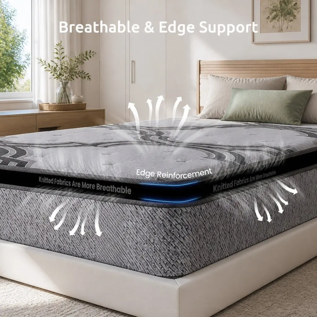 Single Mattress 34cm Extra Firm Support 5-Zone Pocket Spring Memory Foam Latex