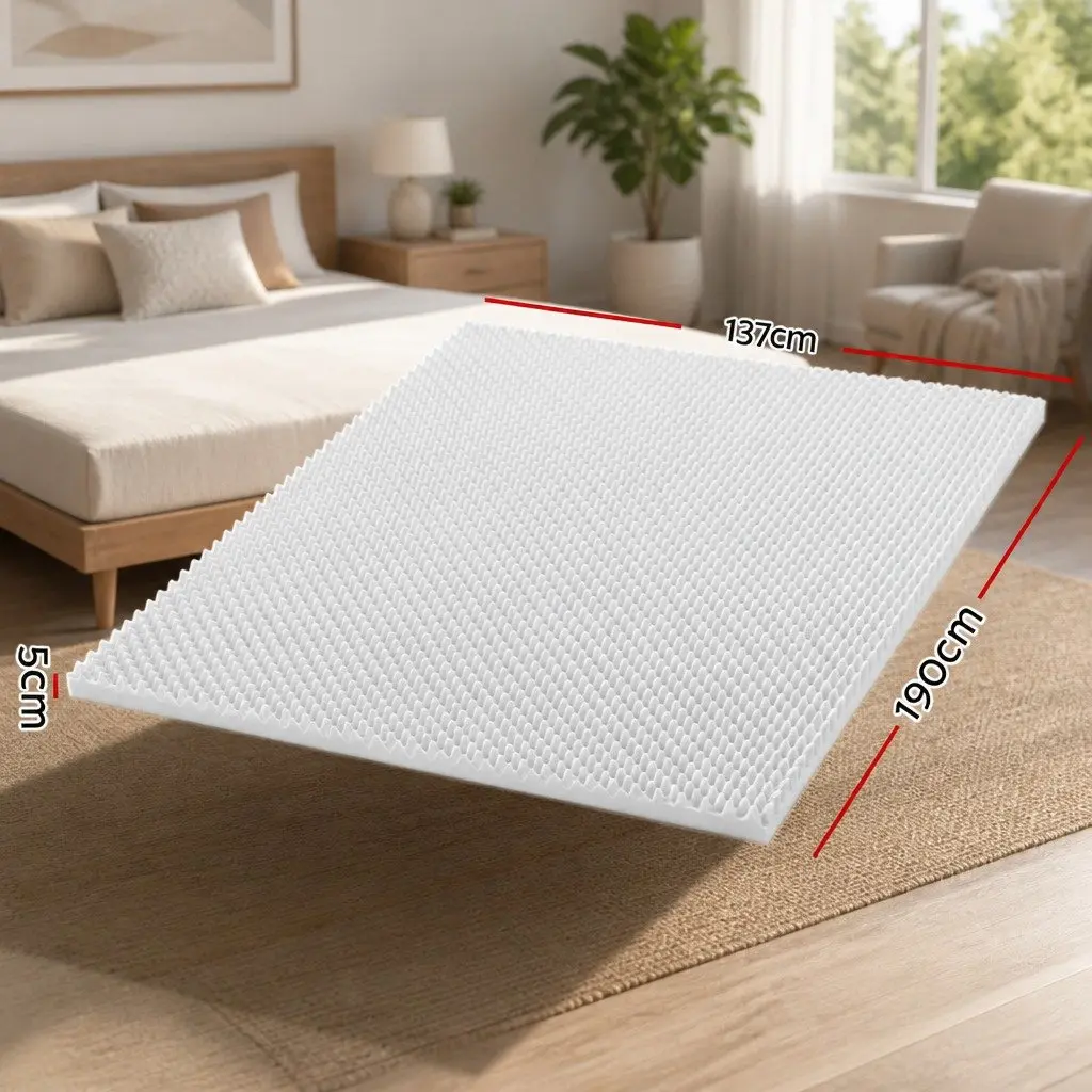 Foam Mattress Topper Double 5cm Egg Crate Comfort Support Pad