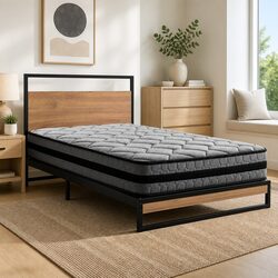 Single Bed Frame and Pocket Spring Mattress for Modern Spaces