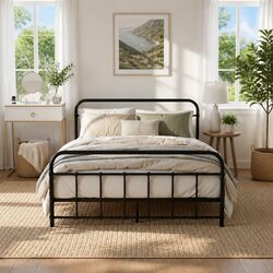 Enhance Your Bedroom with a Country-Style Metal Bed Frame