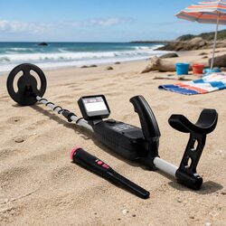 Metal Detector with LCD Display for Outdoor Treasure Hunting