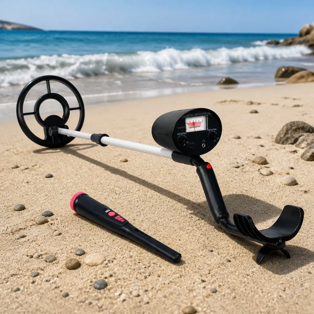 Metal Detector Pinpointer 180MM Deep Sensitive Waterproof 360° Side-Scan Detection