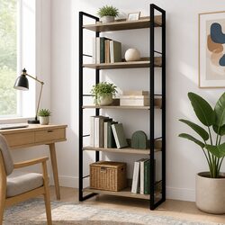 Transform Your Living Space with This 5-Tier Bookshelf