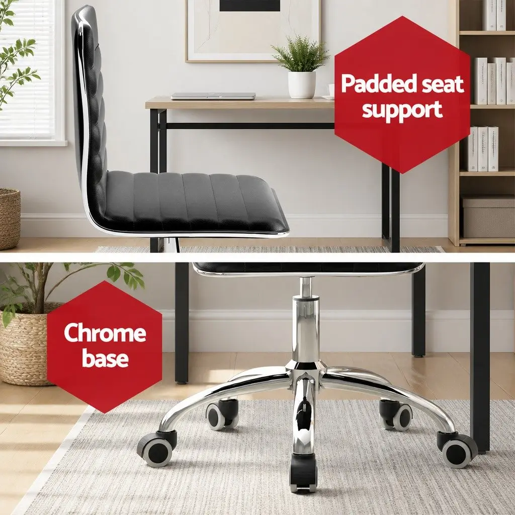 Computer Desk Office Chair Set Foldable Study Table Home Office Furniture Black