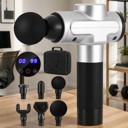 Elevate Your Wellness with a Versatile Silver Massage Gun