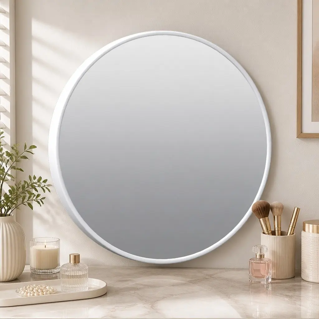 LED Vanity Mirror 45x58cm 3-Color Adjustable Lighting with Detachable 10x Magnifying Mirror