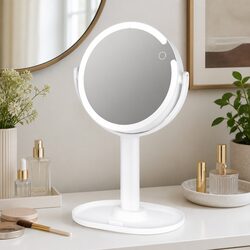 Rechargeable LED Makeup Mirror with Dual-Sided Functionality
