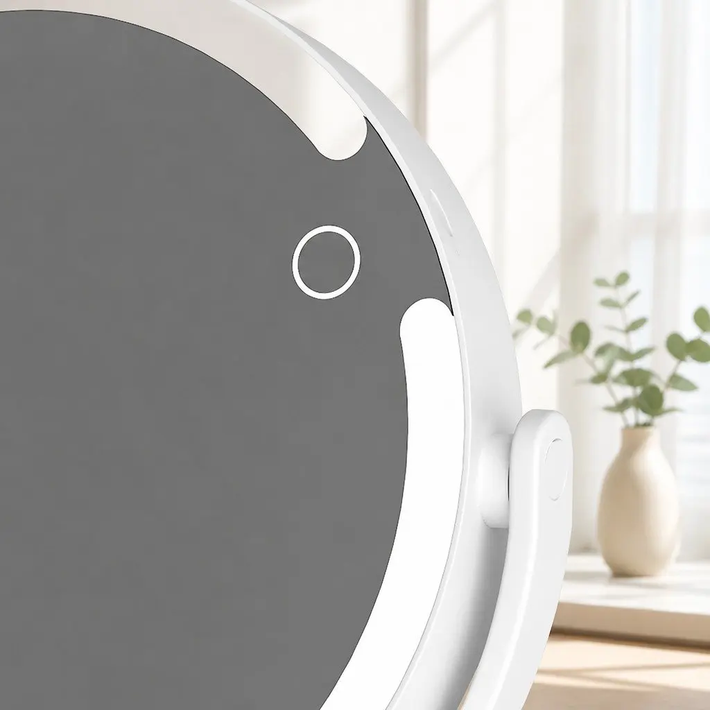LED Makeup Mirror 10x Magnifying Double-Sided Round with Light USB Rechargeable