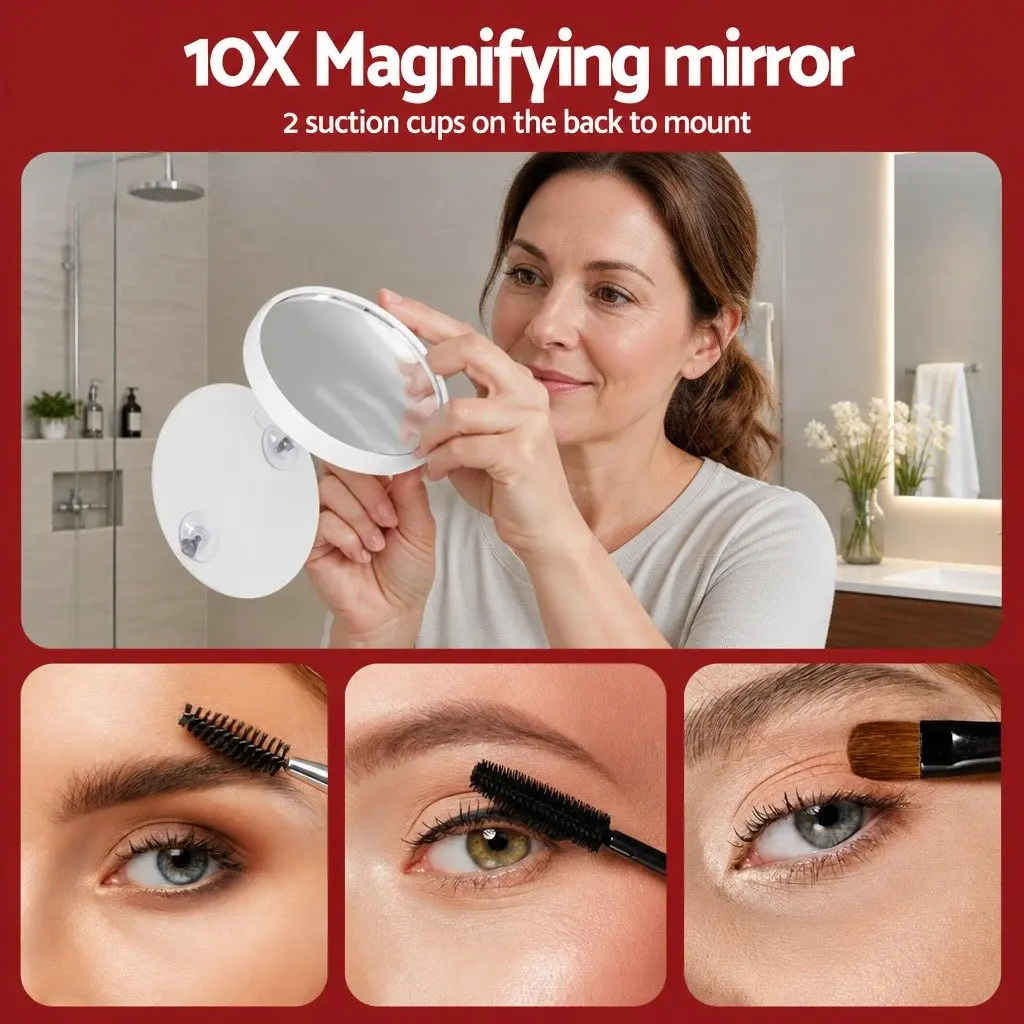 Makeup Mirror 60x52cm Hollywood Vanity LED Light Free Standing Yellow