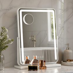 Makeup Mirror 40x50cm Hollywood Vanity LED Light Strip 180° Rotation Touch