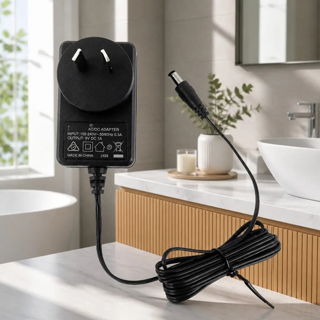 LED Bathroom Mirror 80cm Round Anti-Fog Wall Mounted with Touch Control Brightness Adjustment