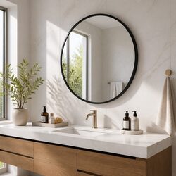 Stylish 80cm Round Mirror for Your Bathroom and Home