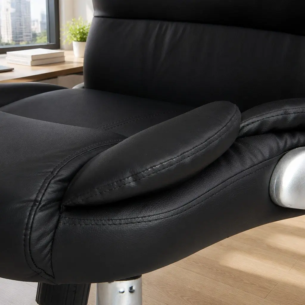Massage Chair High Back PU Leather 8 Point Vibration Black