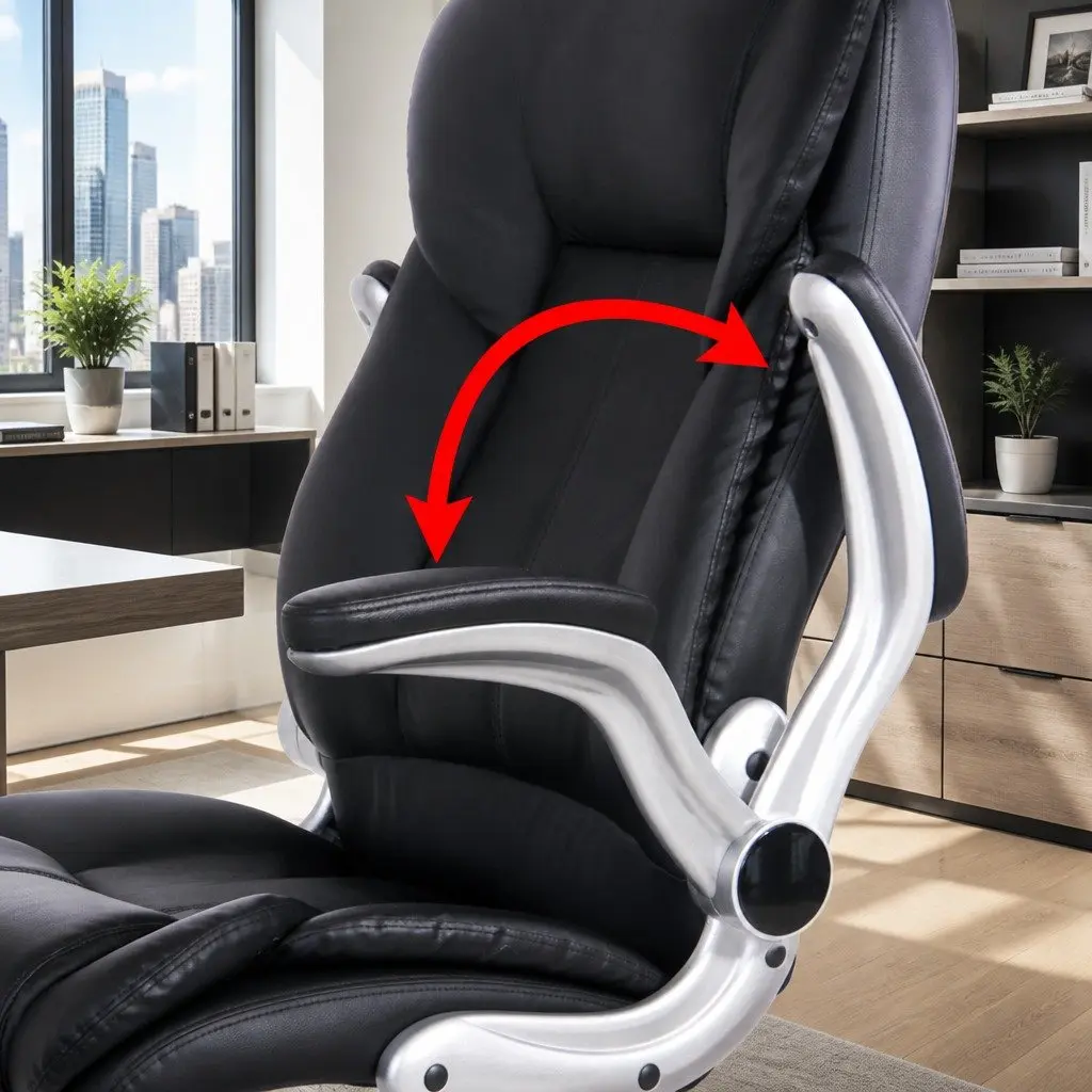 Massage Chair High Back PU Leather 8 Point Vibration Black