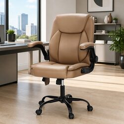 Massage Office Chair Mid Back Lumbar 2-Point Vibration Vibrating Swivel Desk