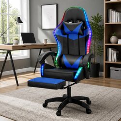 Elevate Your Space with a Vibrant Gaming Massage Chair - Blue