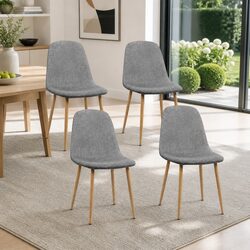 Transform Your Dining Room with 4 Light Grey Chairs