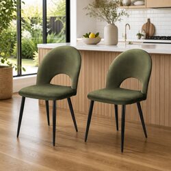Enhance Your Dining Room with Velvet Green Chairs