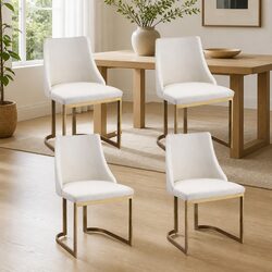 Linen Upholstered Dining Chairs Set for Modern Spaces