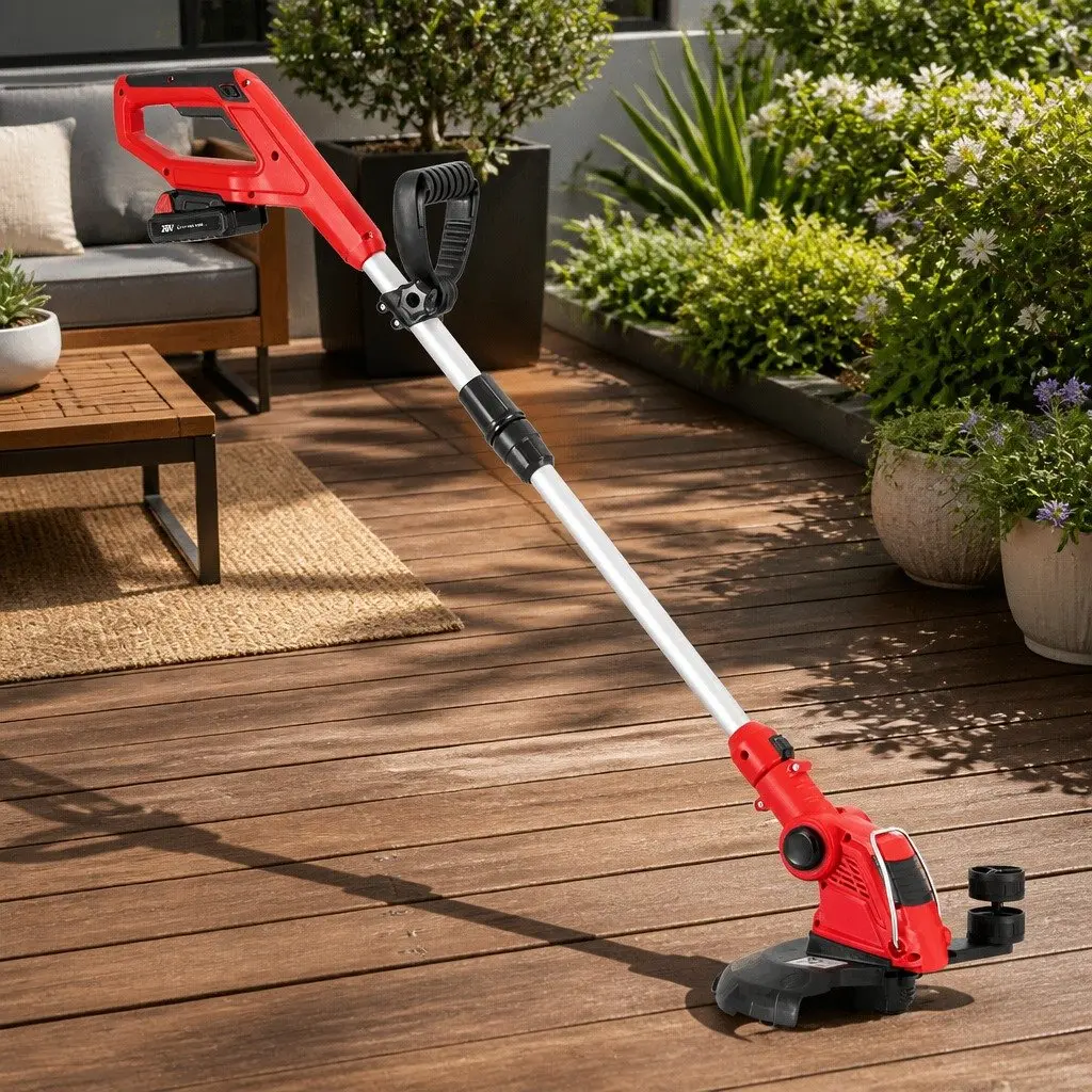 Cordless Line Trimmer 20V Lightweight Adjustable Cutting Angle Garden Tool