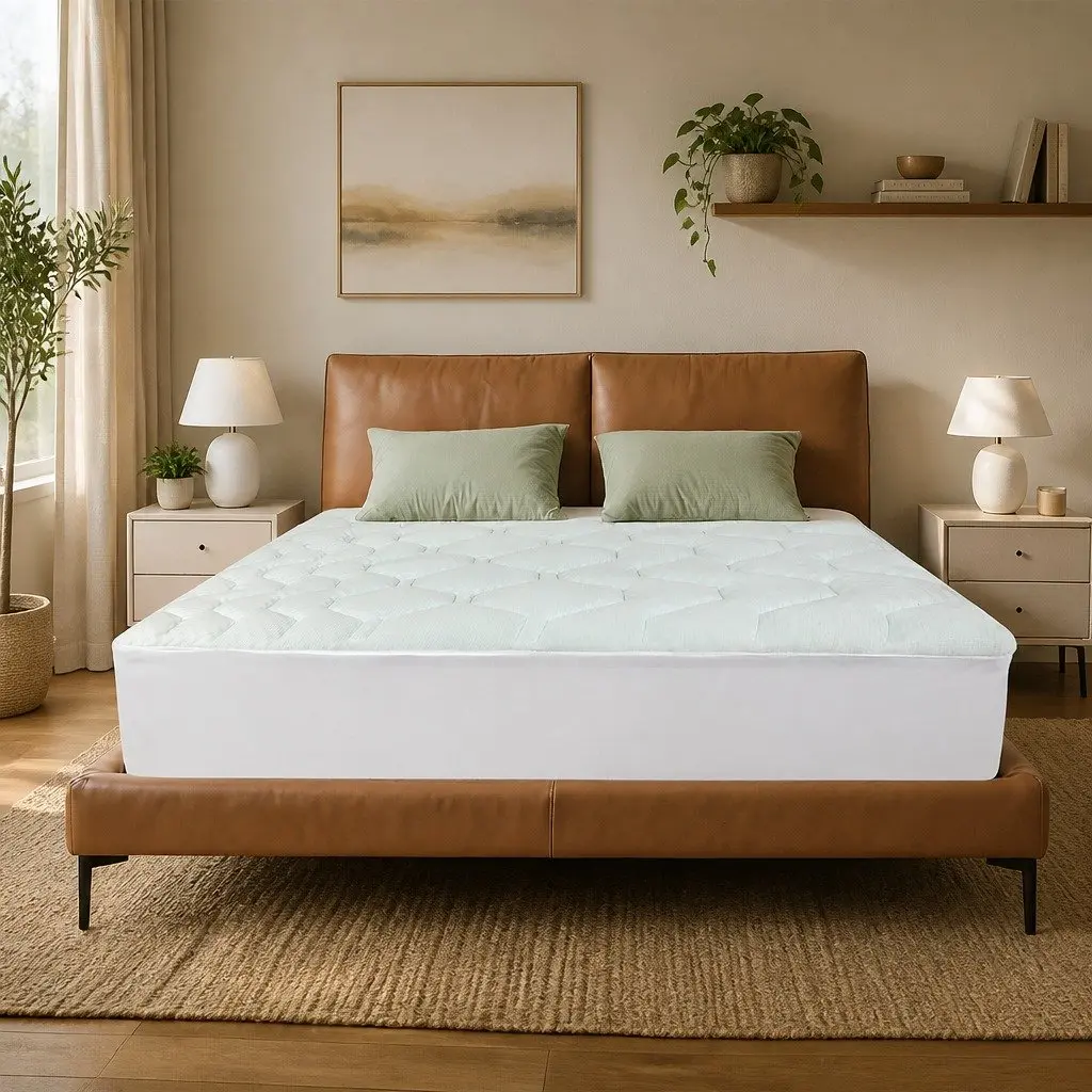 Double Mattress Topper 3cm Memory Foam Cooling Bamboo Cover