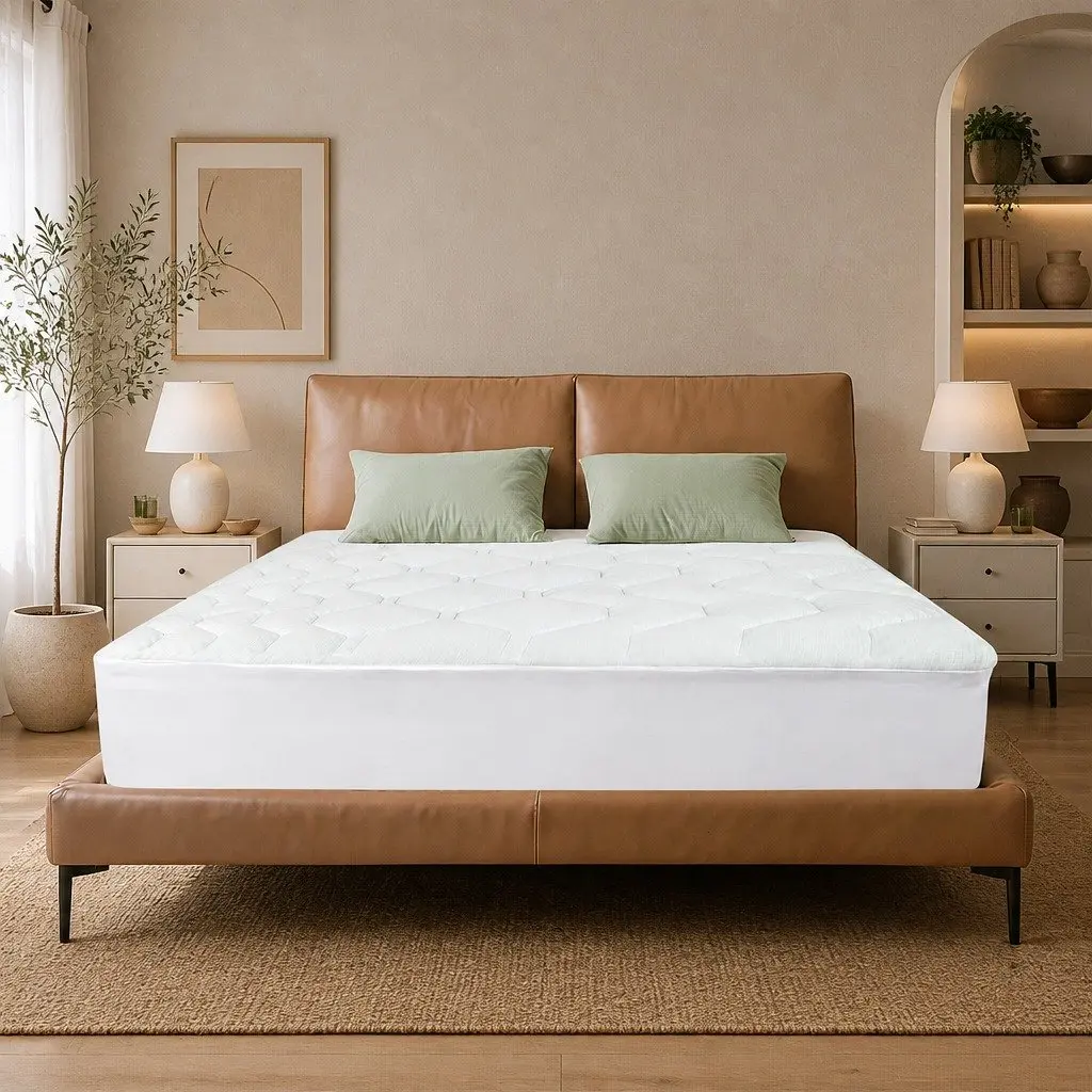 Queen Mattress Topper 3cm Thick Memory Foam Egg-Crate Bamboo Cover Deep Pocket