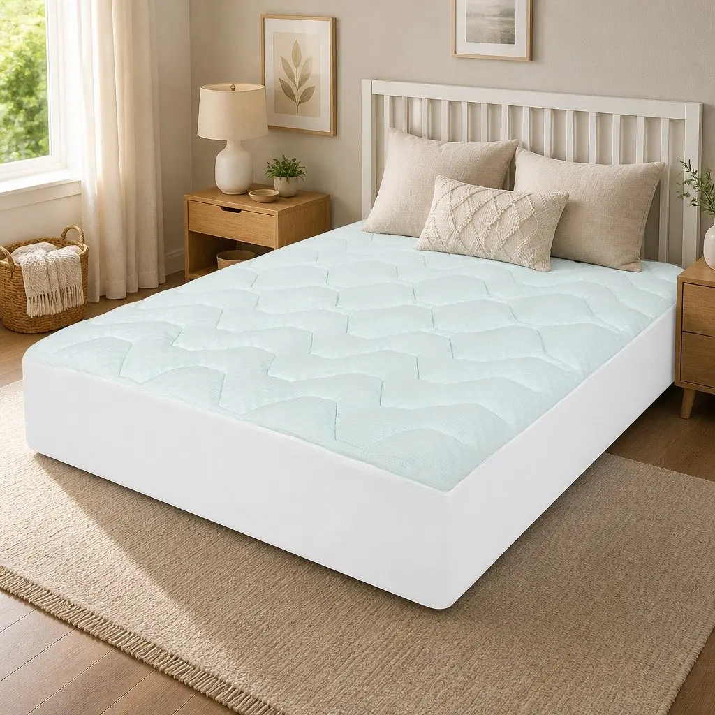 Queen Mattress Topper 3cm Thick Memory Foam Egg-Crate Bamboo Cover Deep Pocket