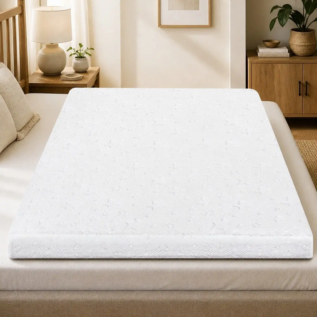 Memory Foam Mattress Topper King 5cm Dual-Sided Cooling Gel Pressure Relief