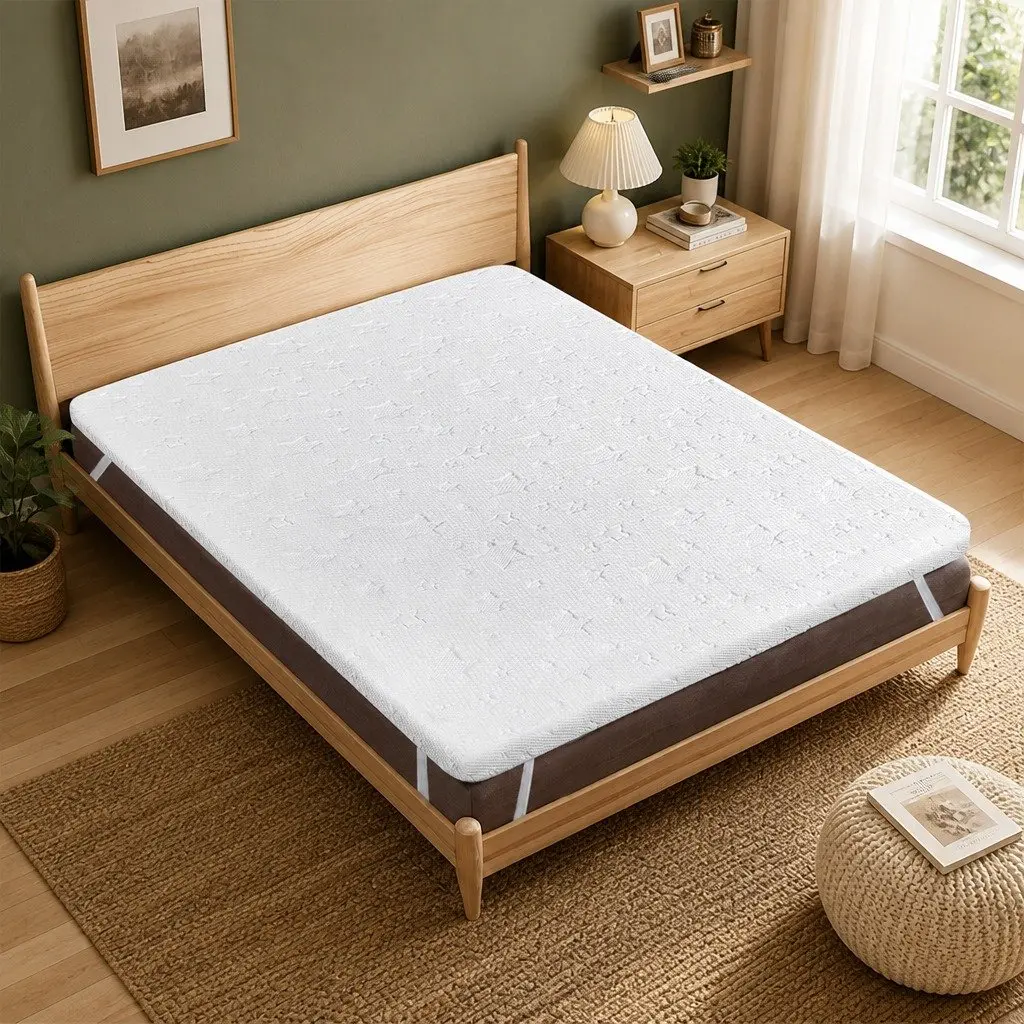 Memory Foam Mattress Topper King 5cm Dual-Sided Cooling Gel Pressure Relief