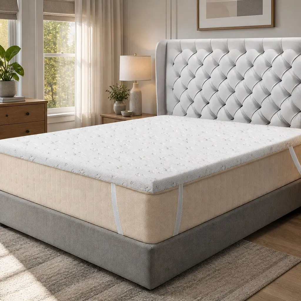 Memory Foam Mattress Topper King 5cm Dual-Sided Cooling Gel Pressure Relief