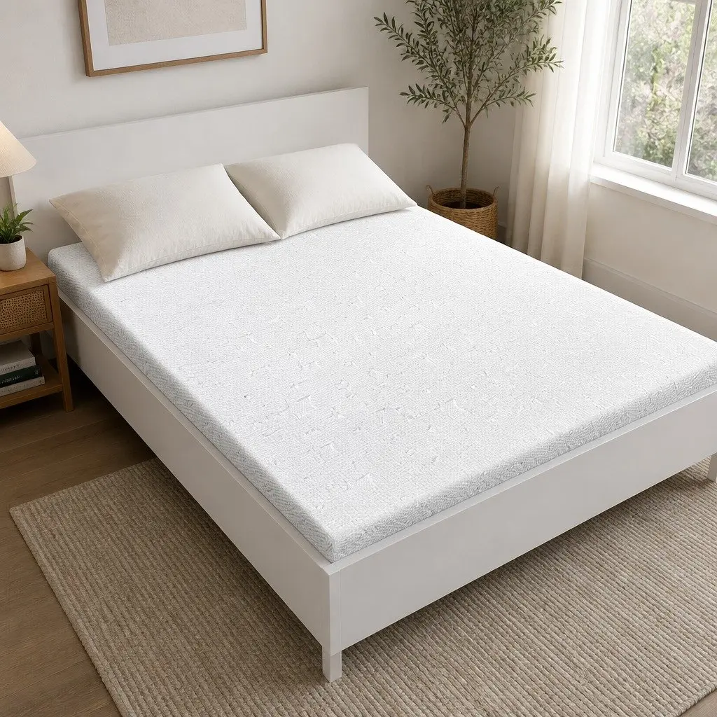 Memory Foam Mattress Topper King 5cm Dual-Sided Cooling Gel Pressure Relief